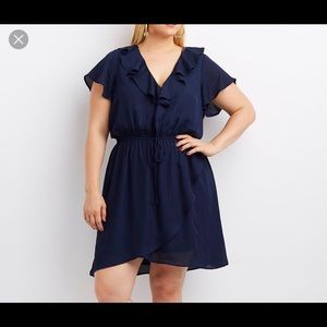 Plus size navy blue dress
